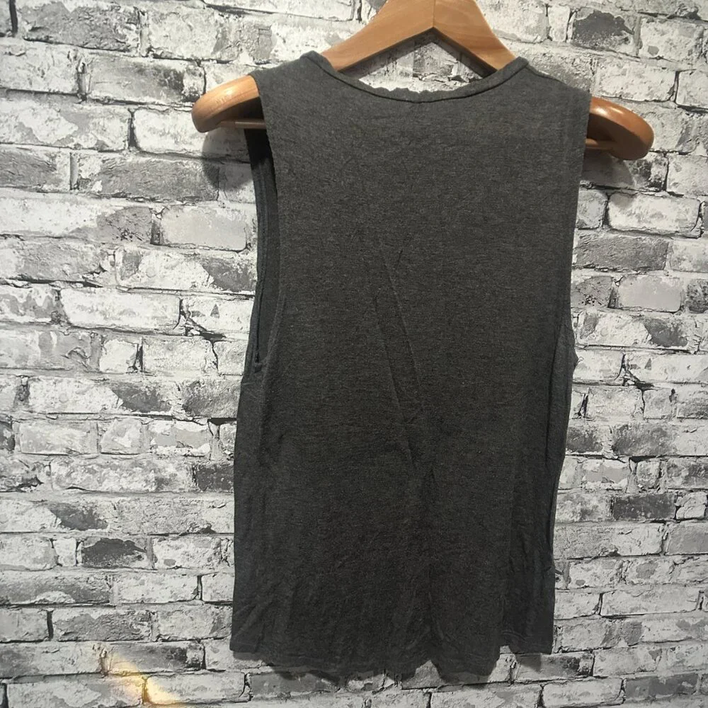 EUC Vox Populi Grey Bald Eagle Sleeveless Graphic Shirt Size Small - Picture 8 of 10